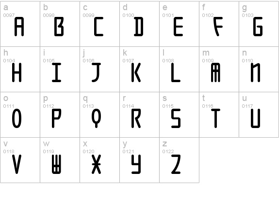 SeoulCaps lowercase a-z preview