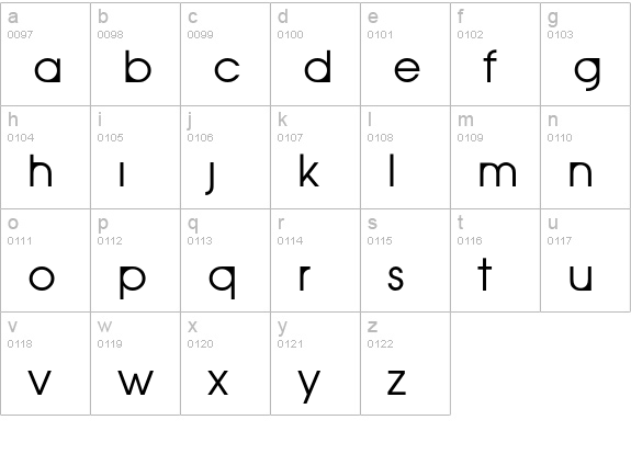 SeraphicOrganism lowercase a-z preview