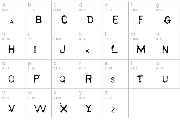 SerapisCaps lowercase a-z preview
