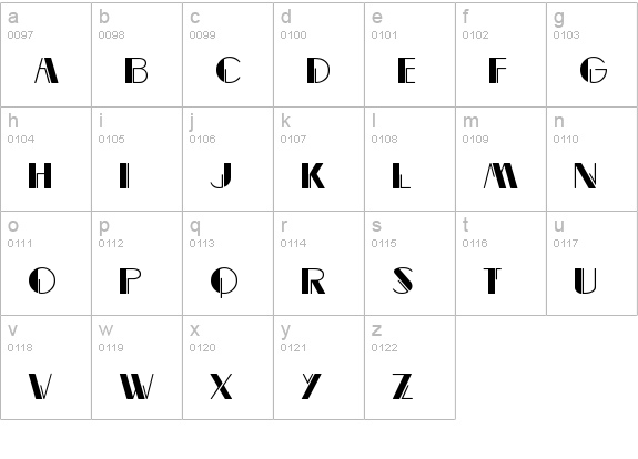 Serfin lowercase a-z preview