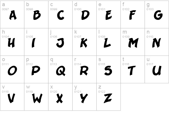 Sergeant SixPack lowercase a-z preview
