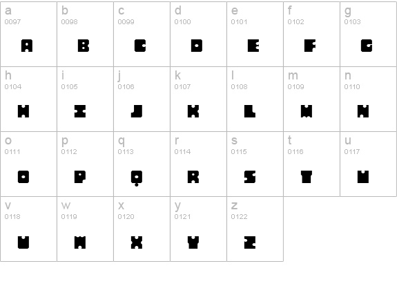 Sergury lowercase a-z preview