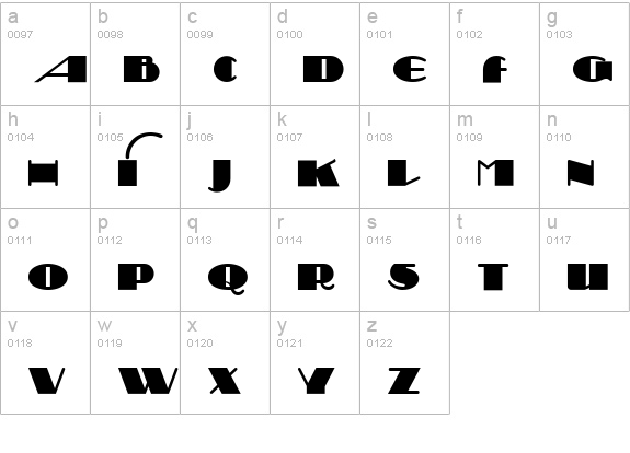 Sesquipedalian NF lowercase a-z preview