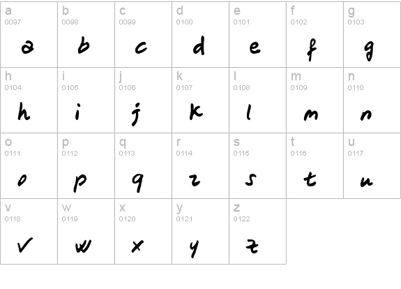 Severus lowercase a-z preview