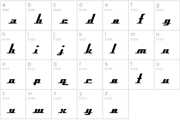 SF Americana Dreams Extended Bold lowercase a-z preview