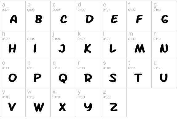 SF Arch Rival Extended Bold lowercase a-z preview