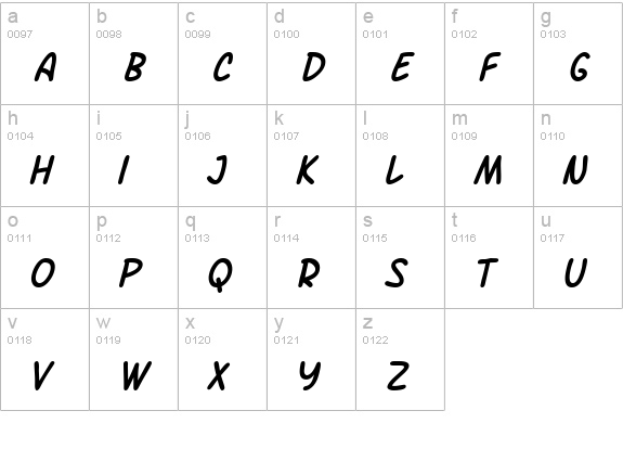 SF Arch Rival Italic lowercase a-z preview
