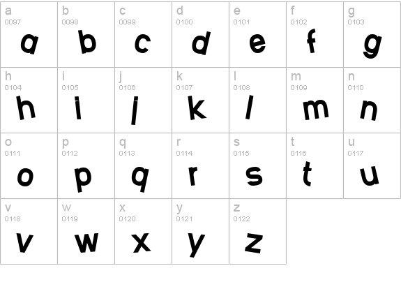 SF Beaverton Heavy lowercase a-z preview