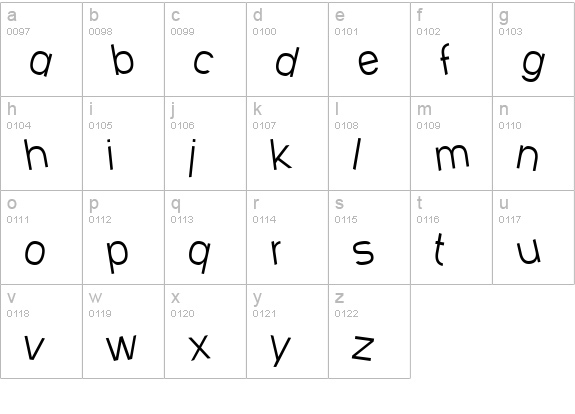 SF Beaverton Light lowercase a-z preview