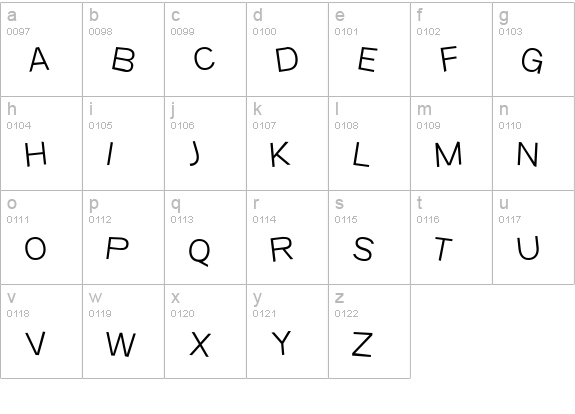 SF Beaverton SC Light lowercase a-z preview