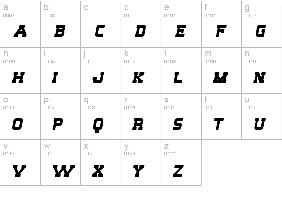 SF Big Whiskey SC Bold lowercase a-z preview