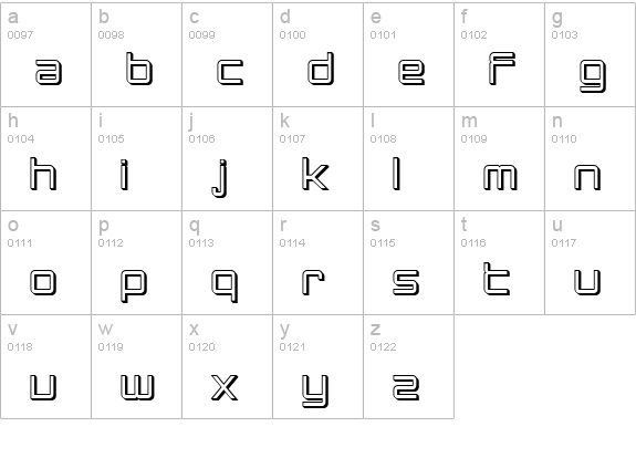 SF Chromium 24 lowercase a-z preview