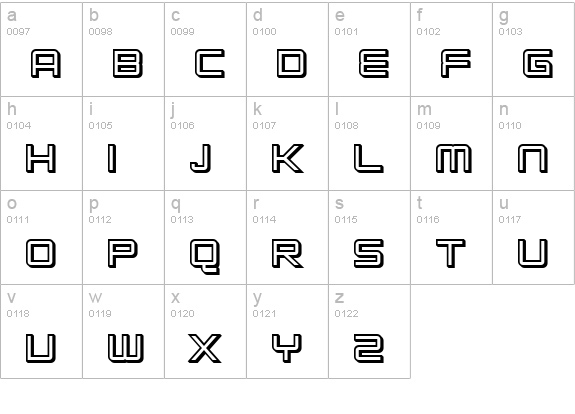 SF Chromium 24 SC Bold lowercase a-z preview