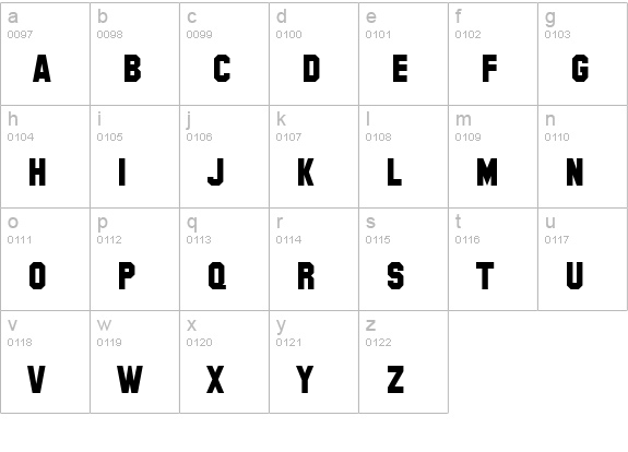 SF Collegiate Solid lowercase a-z preview
