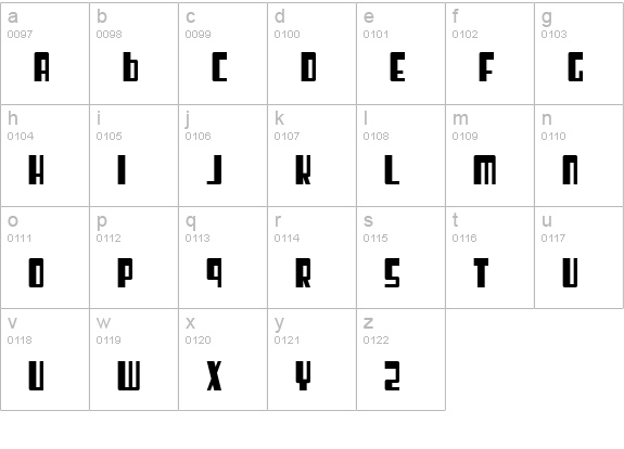 SF Cosmic Age lowercase a-z preview
