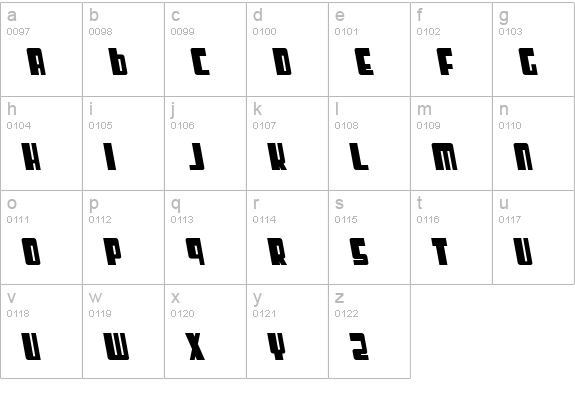 SF Cosmic Age Bold Oblique lowercase a-z preview