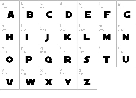 SF Distant Galaxy lowercase a-z preview