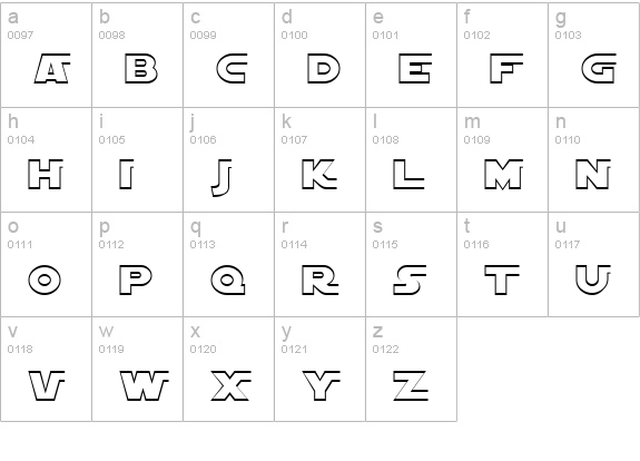SF Distant Galaxy AltOutline lowercase a-z preview