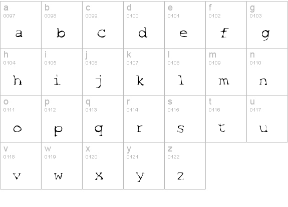 SF Espionage Light lowercase a-z preview