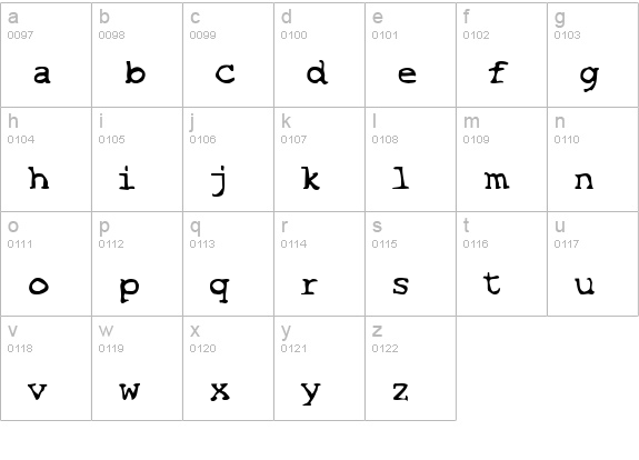 SF Espionage Medium lowercase a-z preview
