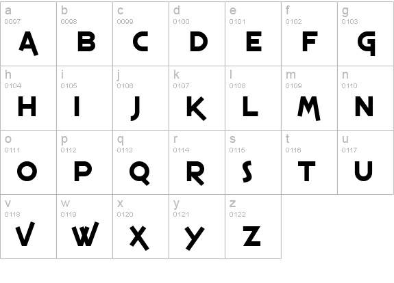 SF Espresso Shack lowercase a-z preview
