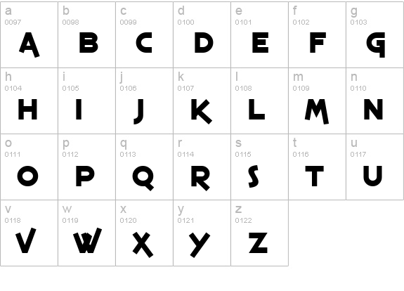 SF Espresso Shack Bold lowercase a-z preview
