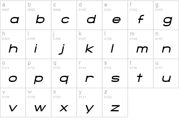 SF Grandezza Medium Oblique lowercase a-z preview