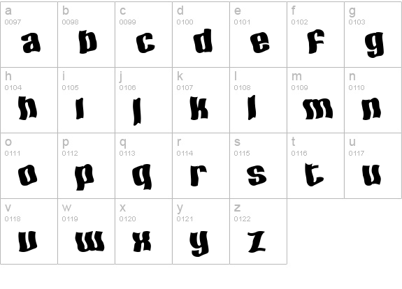 SF Hallucination Extreme lowercase a-z preview