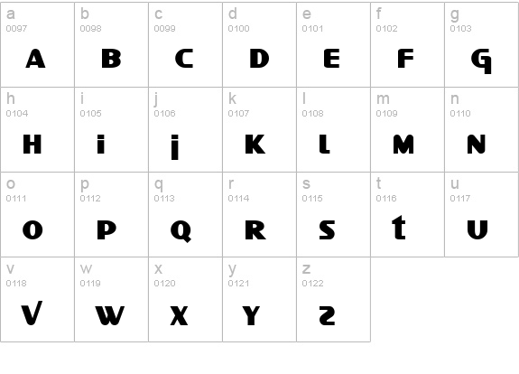SF Intellivised Bold lowercase a-z preview