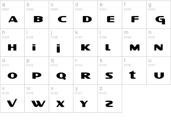 SF Intellivised Extended lowercase a-z preview