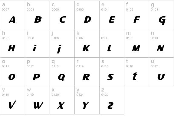 SF Intellivised Italic lowercase a-z preview