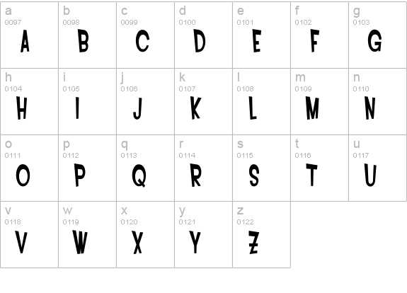 SF Intoxicated Blues Bold lowercase a-z preview