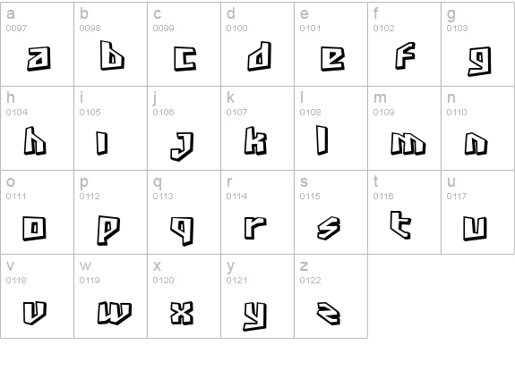 SF Junk Culture Shaded lowercase a-z preview
