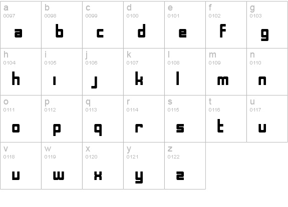 SF Laundromatic Bold lowercase a-z preview
