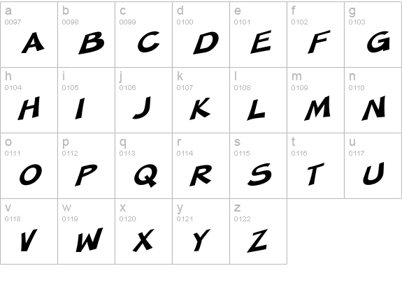 SF Minced Meat Oblique lowercase a-z preview