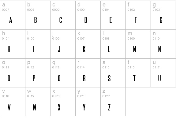SF Movie Poster Bold lowercase a-z preview