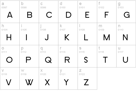 SF Old Republic SC lowercase a-z preview