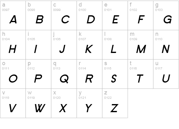SF Old Republic SC Bold Italic lowercase a-z preview