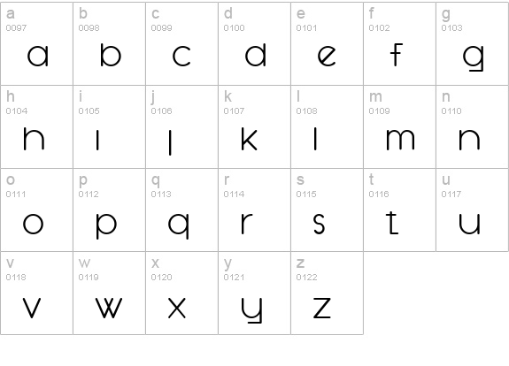 SF Orson Casual Light lowercase a-z preview