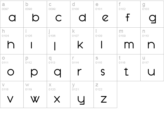 SF Orson Casual Medium lowercase a-z preview