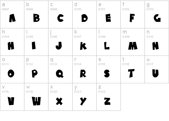 SF Pale Bottom lowercase a-z preview