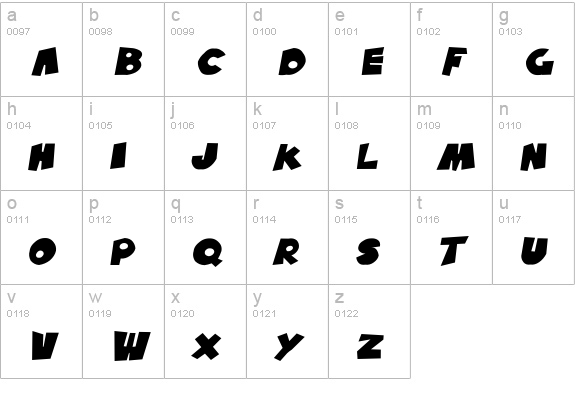 SF Pale Bottom Extended Oblique lowercase a-z preview