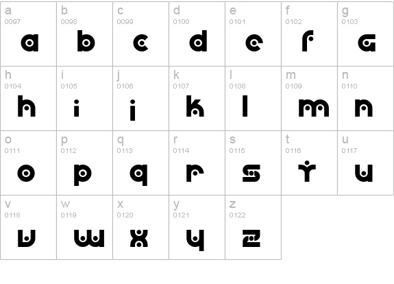 SF Planetary Orbiter Bold lowercase a-z preview