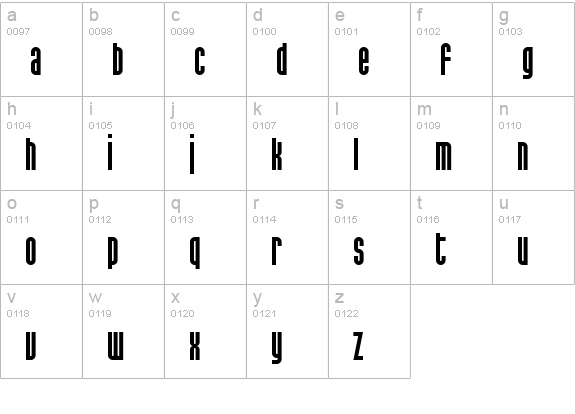 SF Port McKenzie lowercase a-z preview
