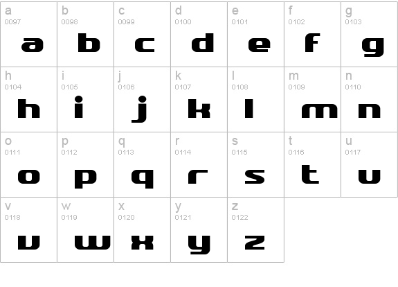 SF Quartzite Bold lowercase a-z preview