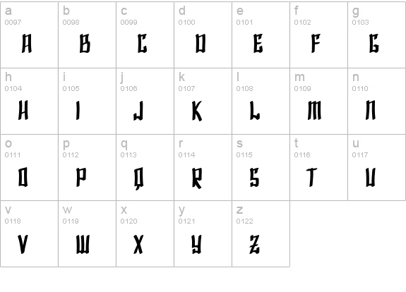 SF Shai Fontai Bold lowercase a-z preview