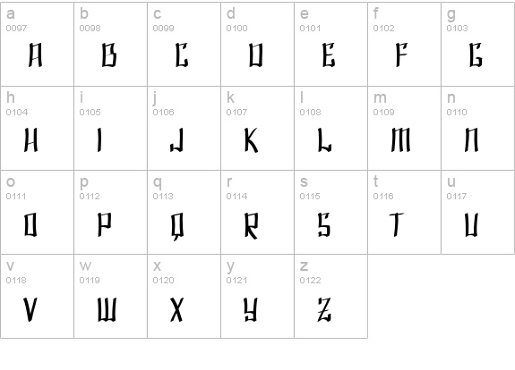 SF Shai Fontai Extended lowercase a-z preview