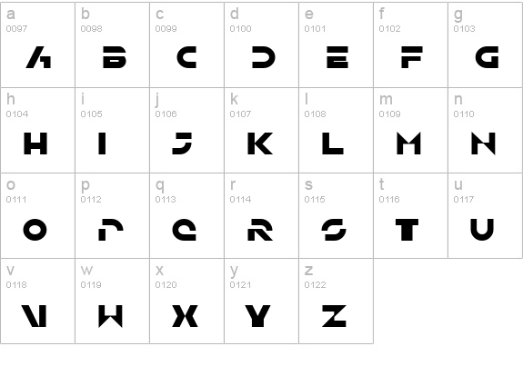SF Solar Sailer Bold lowercase a-z preview
