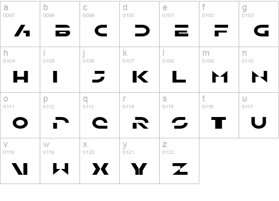 SF Solar Sailer Extended lowercase a-z preview