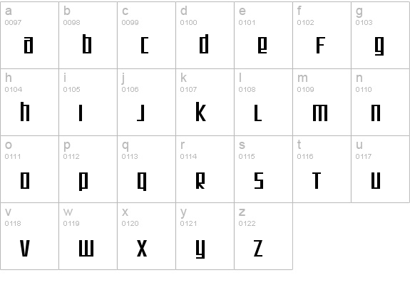 SF Square Root Extended lowercase a-z preview